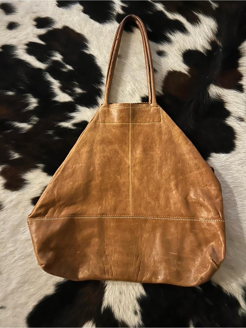 Banana Republic Tan Leather Slouch Tote Bag for Women